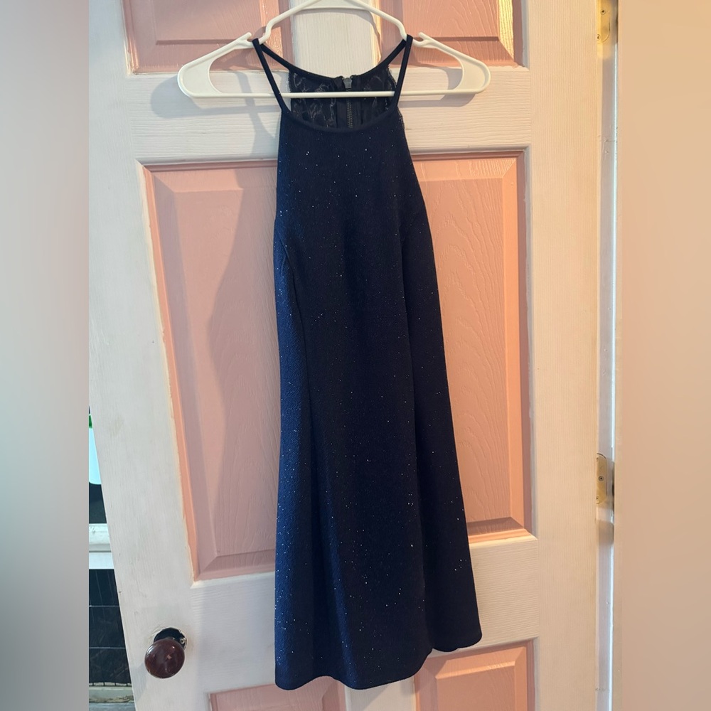 Navy blue fitted dress